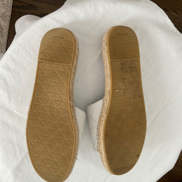 Prada white quilted espadrilles slides size 41 - Picture 6 of 7